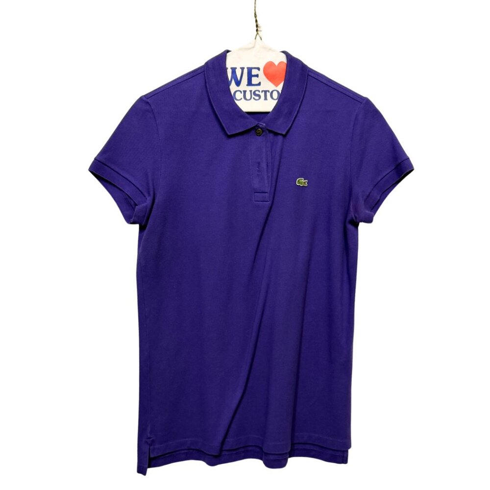Classic Lacoste Short Sleeve Polo - Size 42 - Purple - Pre-Owned